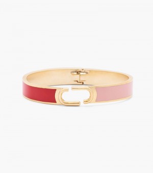 Marc Jacobs Hinge Bangle Women Bangles Red Multicolor / Gold USA | LW1-6598