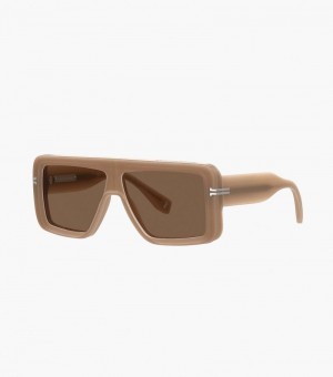 Marc Jacobs Icon Rectangular Sunglasses Women Sunglasses Skin Color USA | GK7-9342