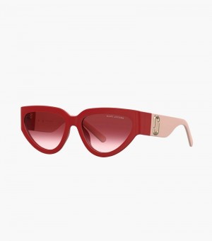 Marc Jacobs J Marc Cat Eye Sunglasses Women Sunglasses Red USA | KY4-3398
