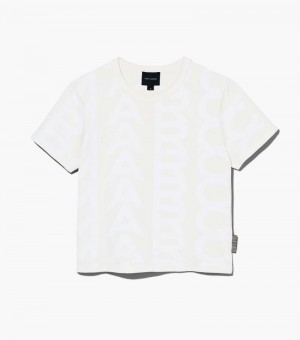 Marc Jacobs Monogram Baby Tee Women T Shirts White USA | TX2-4283
