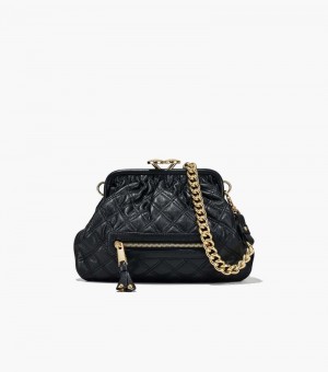 Marc Jacobs Re-Edition Quilted Leather Little Stam Bag Women Stam Bags Black USA | MI7-3237