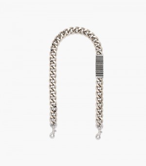 Marc Jacobs The Barcode Chain Shoulder Strap Women Bag Accessories Silver USA | EM0-4643