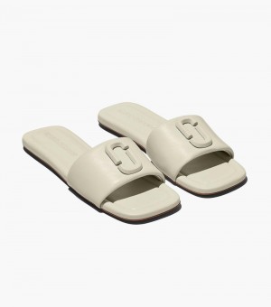 Marc Jacobs The J Marc Leather Sandal Women Sandals White USA | ZS5-1542