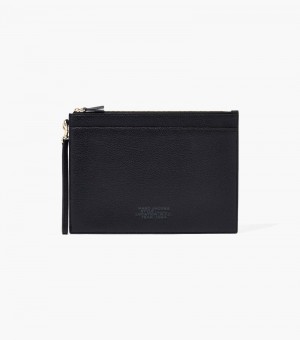 Marc Jacobs The Large Leather Wristlet Women Wristlet Black USA | TN5-5695