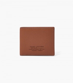 Marc Jacobs The Leather Billfold Wallet Women Wallets Chocolate USA | EJ5-8330