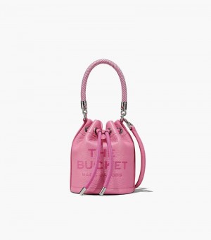 Marc Jacobs The Leather Micro Bucket Bag Women Bucket Bags Pink USA | GX9-4851