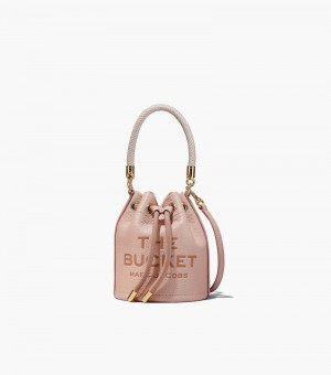 Marc Jacobs The Leather Micro Bucket Bag Women Bucket Bags Rose USA | DP8-3194