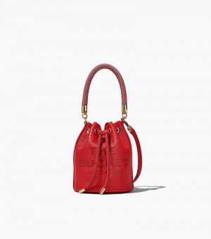 Marc Jacobs The Leather Micro Bucket Bag Women Bucket Bags Red USA | MI4-4521