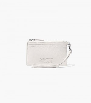 Marc Jacobs The Leather Top Zip Wristlet Women Wristlet White USA | IK8-3537