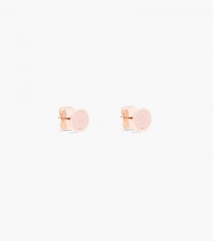 Marc Jacobs The Medallion Studs Women Studs Beige / Rose Gold USA | QN1-9682