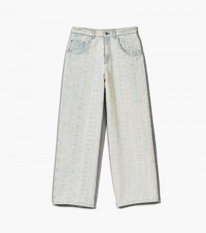 Marc Jacobs The Monogram Denim Pant Women Pants Blue USA | HL6-4138