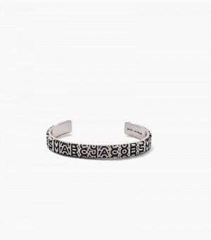 Marc Jacobs The Monogram Engraved Bracelet Women Bracelet Silver USA | RZ4-5702