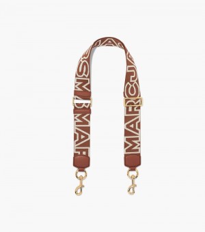 Marc Jacobs The Outline Logo Webbing Strap Women Bag Accessories Chocolate Multicolor USA | TI0-5020