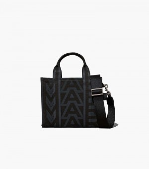 Marc Jacobs The Outline Monogram Mini Tote Bag Women Tote Bags Black Multicolor USA | PV6-3809