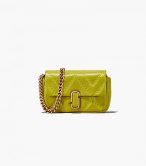 Marc Jacobs The Quilted Leather J Marc Mini Bag Women Mini Bags Green Yellow USA | YA7-7411