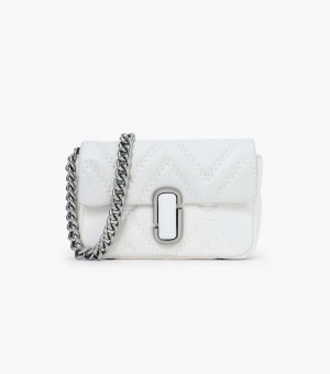 Marc Jacobs The Quilted Leather J Marc Shoulder Bag Women Shoulder Bags White USA | RH0-3048