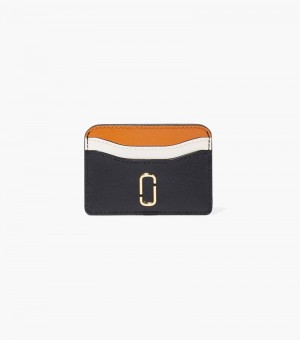 Marc Jacobs The Snapshot Card Case Women Card Case Black / Orange Multicolor USA | OO4-5370