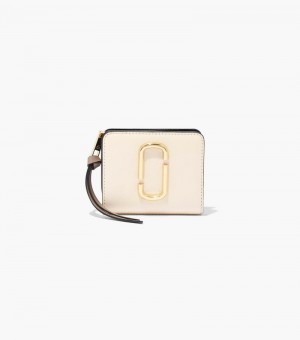 Marc Jacobs The Snapshot Mini Compact Wallet Women Wallets White Multicolor USA | WP0-1300