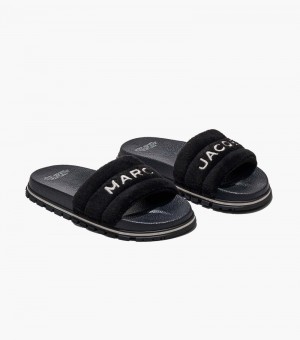 Marc Jacobs The Terry Slide Women Slides Black USA | CG1-3434