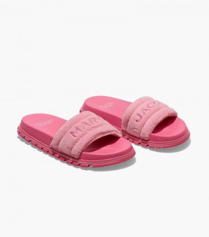 Marc Jacobs The Terry Slide Women Slides Pink USA | PY4-1468