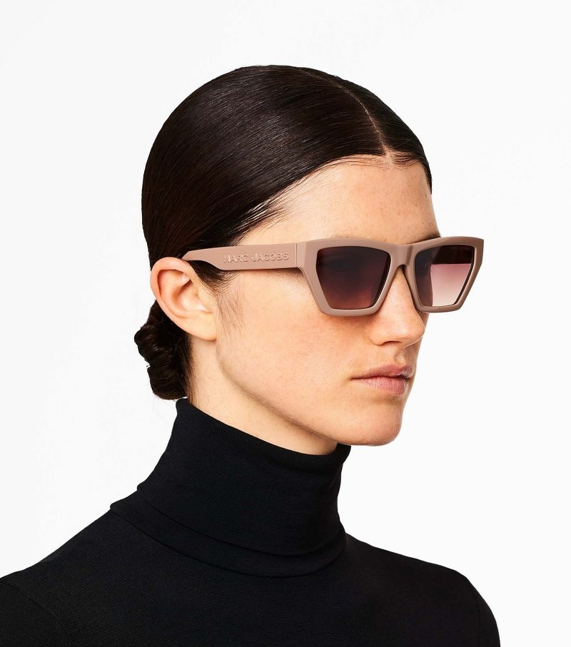 Marc Jacobs Cat Eye Sunglasses Women Sunglasses Beige USA | NA0-7974