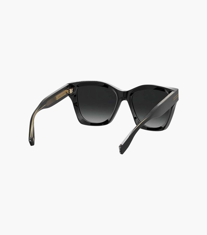 Marc Jacobs Icon Edge Oversized Square Sunglasses Women Sunglasses Black USA | FF2-1334