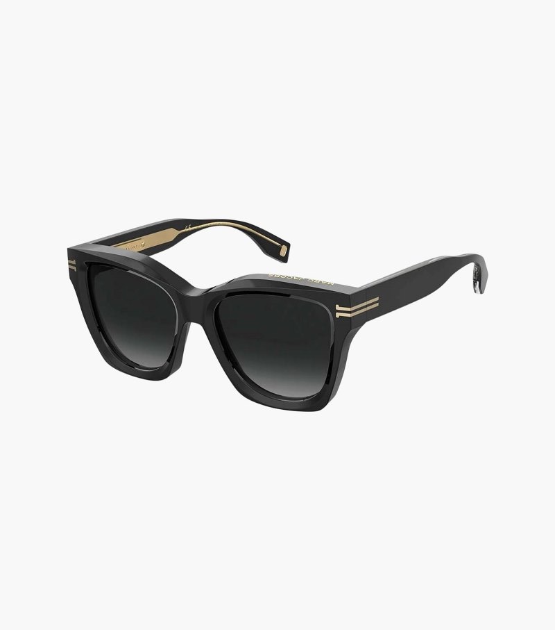 Marc Jacobs Icon Edge Oversized Square Sunglasses Women Sunglasses Black USA | FF2-1334
