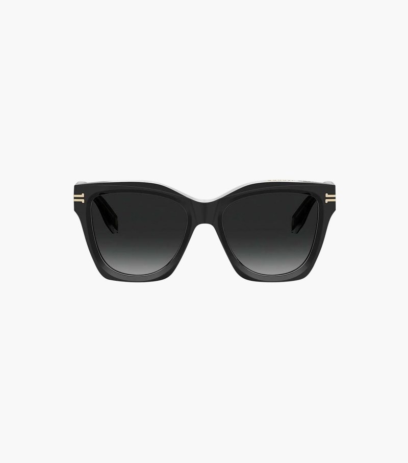 Marc Jacobs Icon Edge Oversized Square Sunglasses Women Sunglasses Black USA | NK2-7260