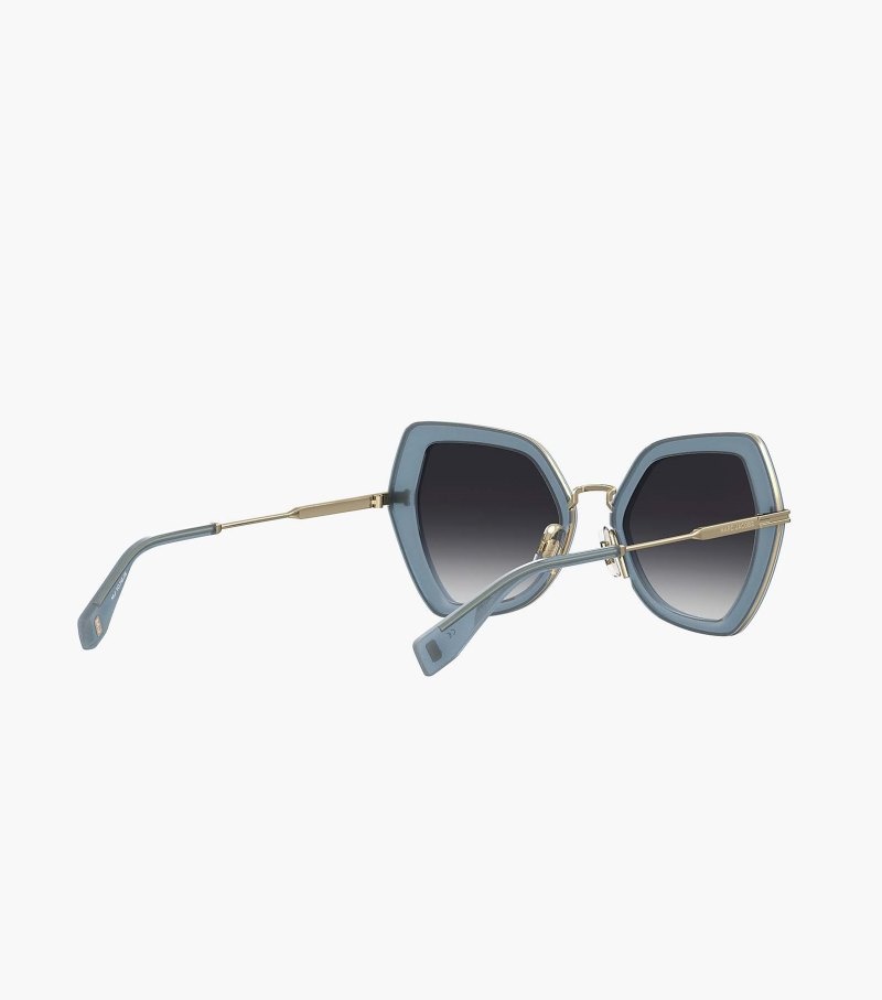 Marc Jacobs Icon Oversized Butterfly Sunglasses Women Sunglasses Blue USA | KH2-7346