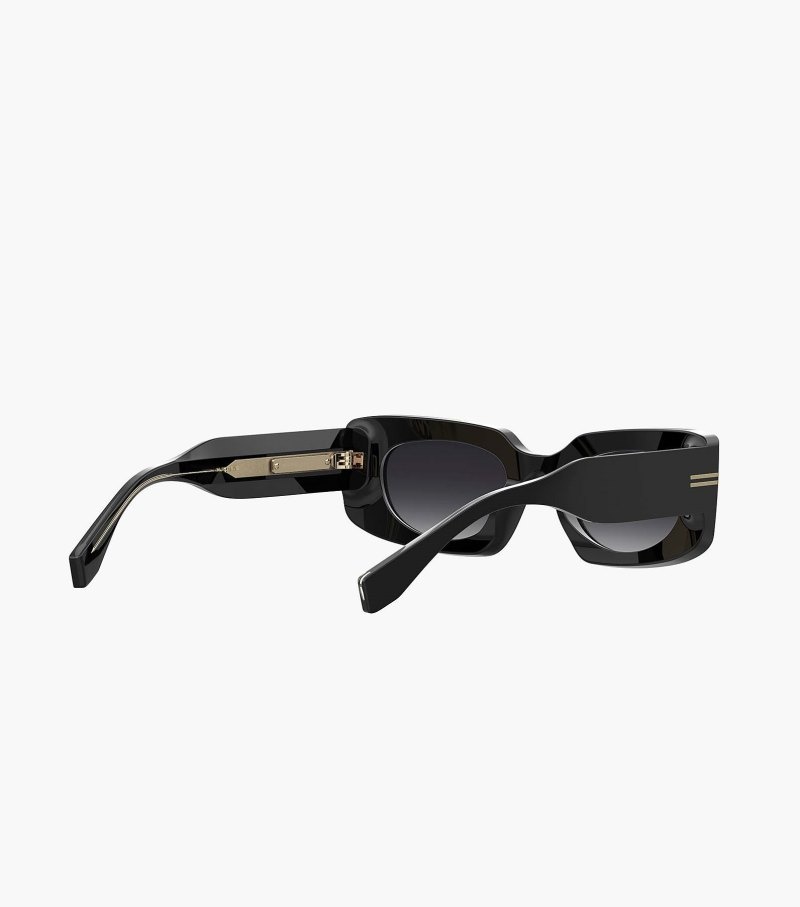 Marc Jacobs Icon Rectangular Sunglasses Women Sunglasses Black USA | TK3-6347