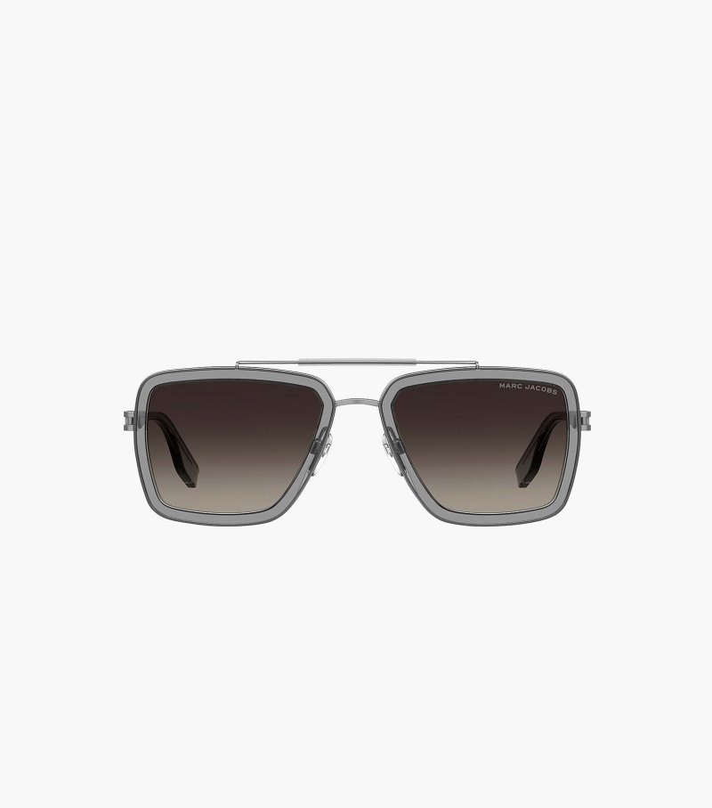 Marc Jacobs Icon Square Pilot Sunglasses Women Sunglasses Grey USA | NL8-4791