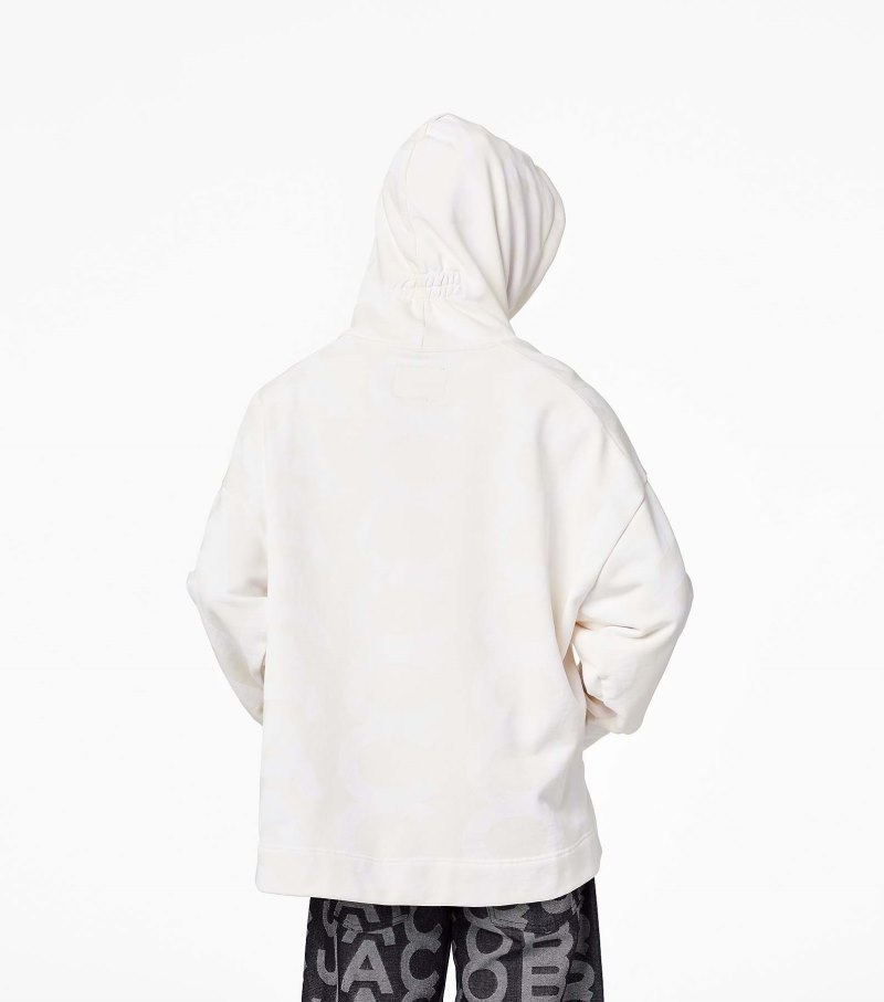 Marc Jacobs Monogram Oversized Hoodie Women Hoodie White USA | SJ2-5209
