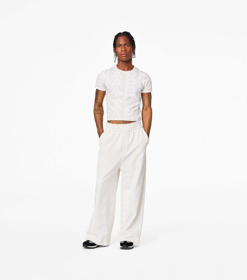 Marc Jacobs Monogram Oversized Sweatpants Women Sweatpants White USA | HF6-7345