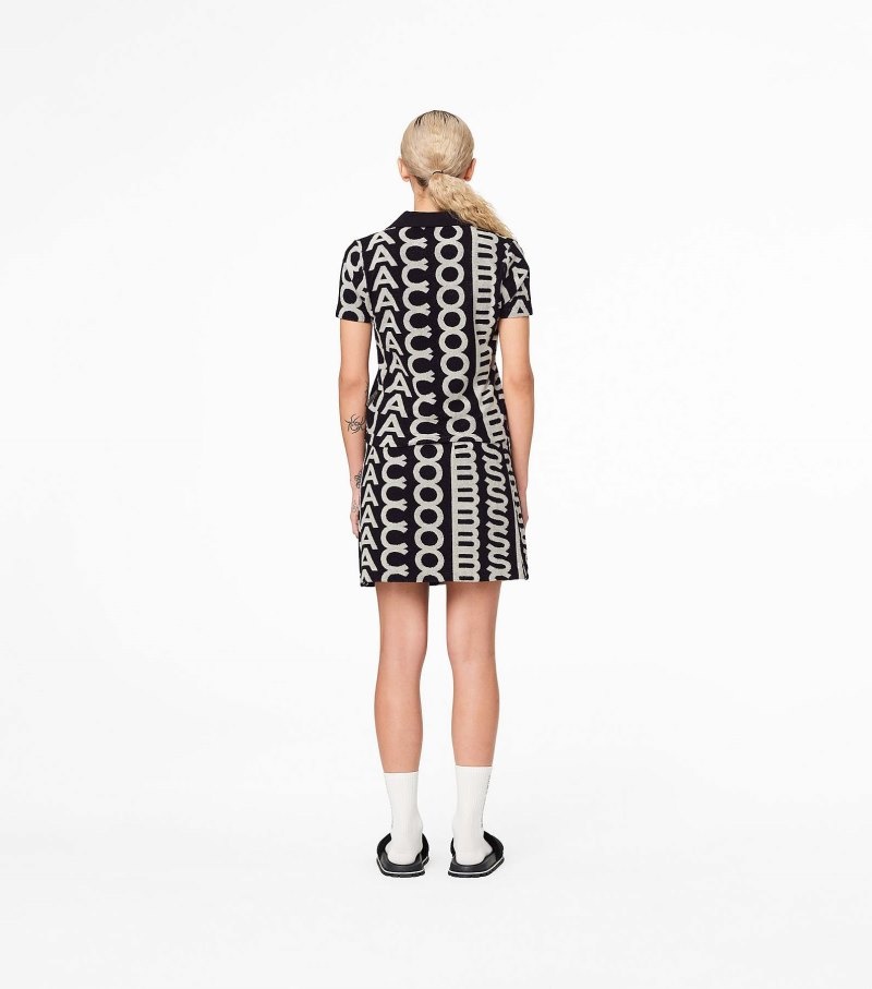 Marc Jacobs Monogram Terry Skirt Women Skirts Black / White USA | JI9-7657