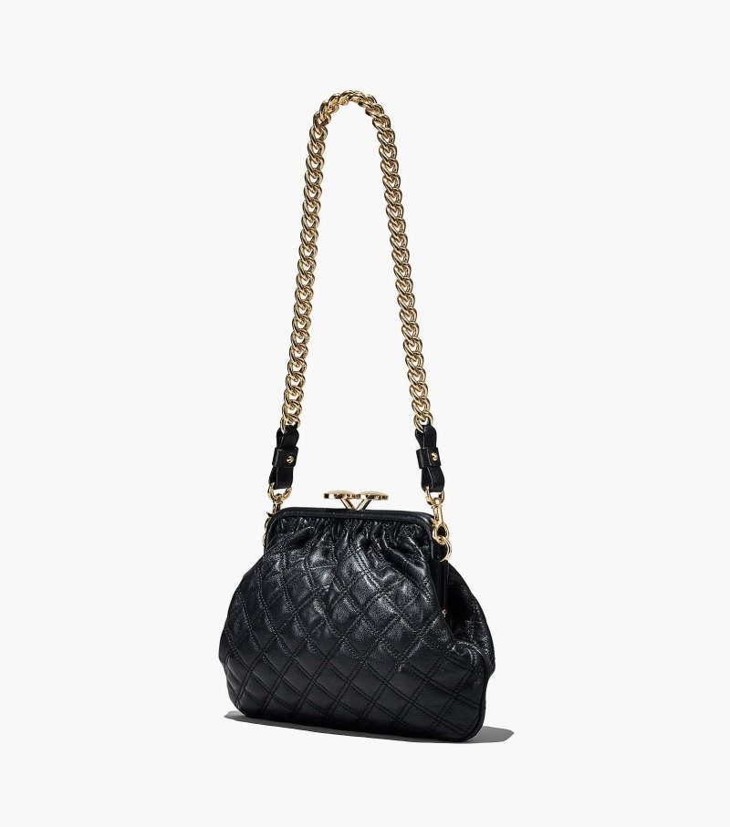 Marc Jacobs Re-Edition Quilted Leather Little Stam Bag Women Stam Bags Black USA | MI7-3237