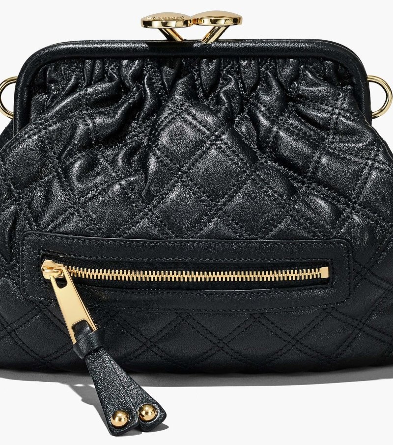 Marc Jacobs Re-Edition Quilted Leather Little Stam Bag Women Stam Bags Black USA | MI7-3237