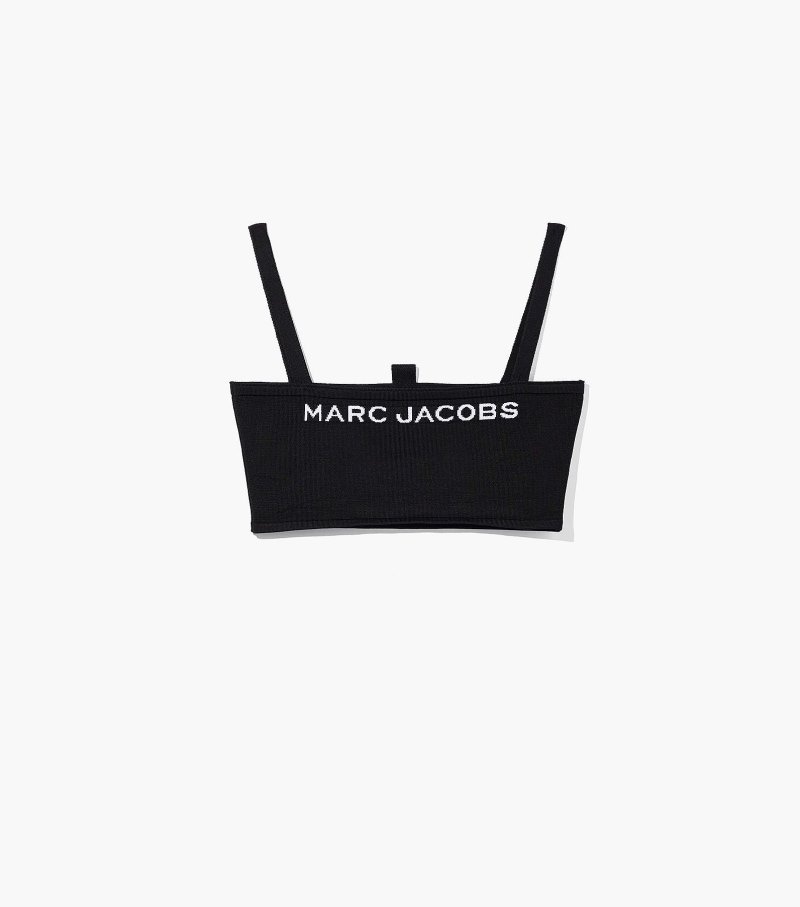 Marc Jacobs The Bandeau Women Tanks Black USA | VE9-3350