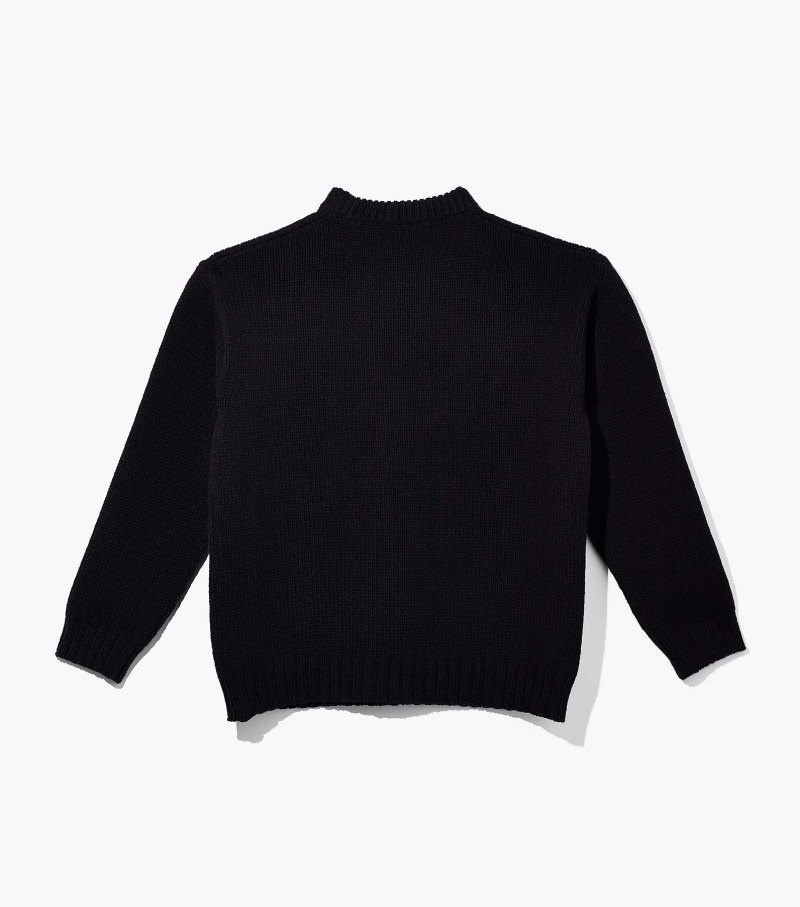 Marc Jacobs The Big Sweater Women Sweaters Black USA | BO7-4214