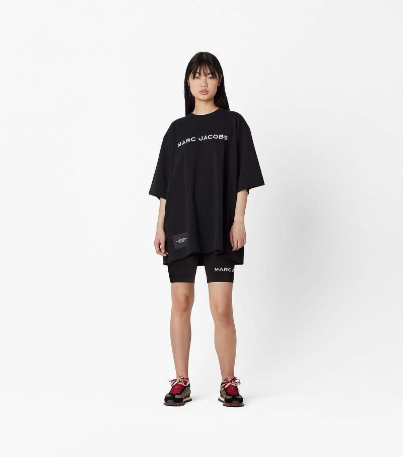 Marc Jacobs The Big T-Shirt Women T Shirts Black USA | RB6-3288