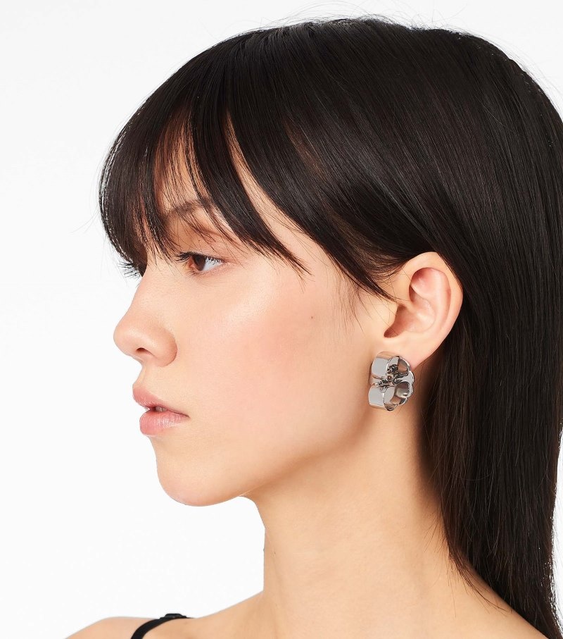 Marc Jacobs The Charmed Heart Stud Earrings Women Earrings Silver USA | KW5-2133
