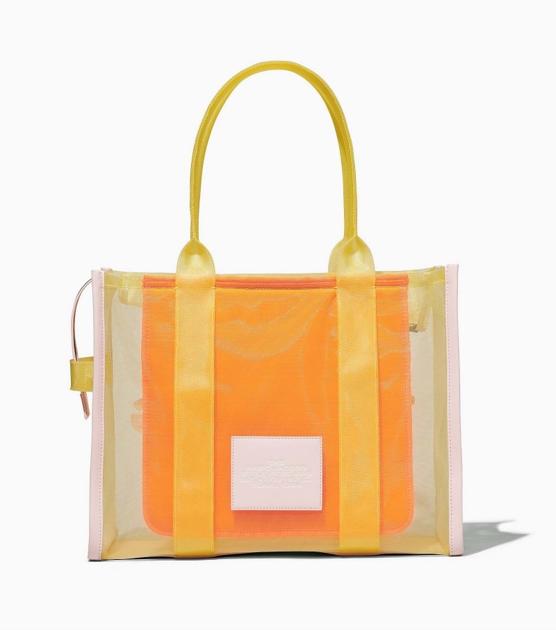 Marc Jacobs The Colorblock Mesh Tote Women Tote Bags Yellow Multicolor USA | GH4-0808