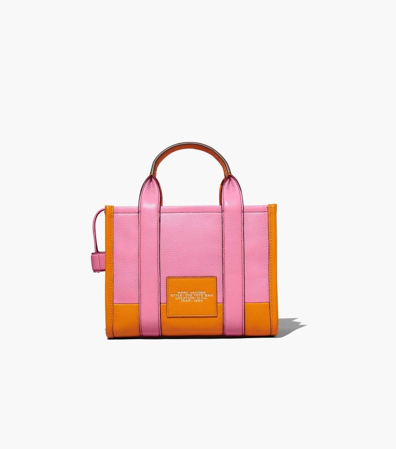 Marc Jacobs The Colorblock Mini Tote Bag Women Tote Bags Pink Multicolor USA | IY6-8504