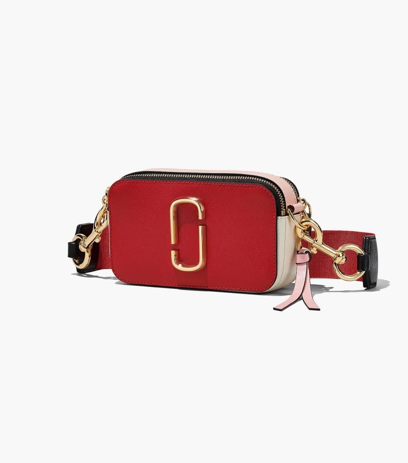 Marc Jacobs The Colorblock Snapshot Women Camera Bags Red Multicolor USA | WL3-7249