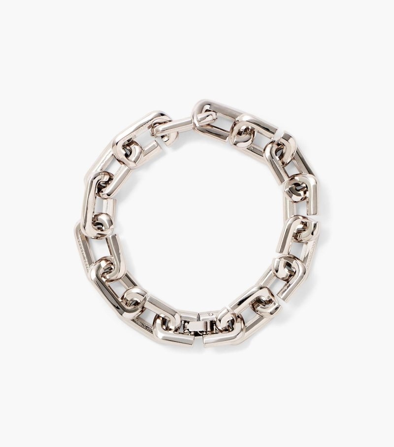 Marc Jacobs The J Marc Chain Link Bracelet Women Bracelet Silver USA | FE0-6268