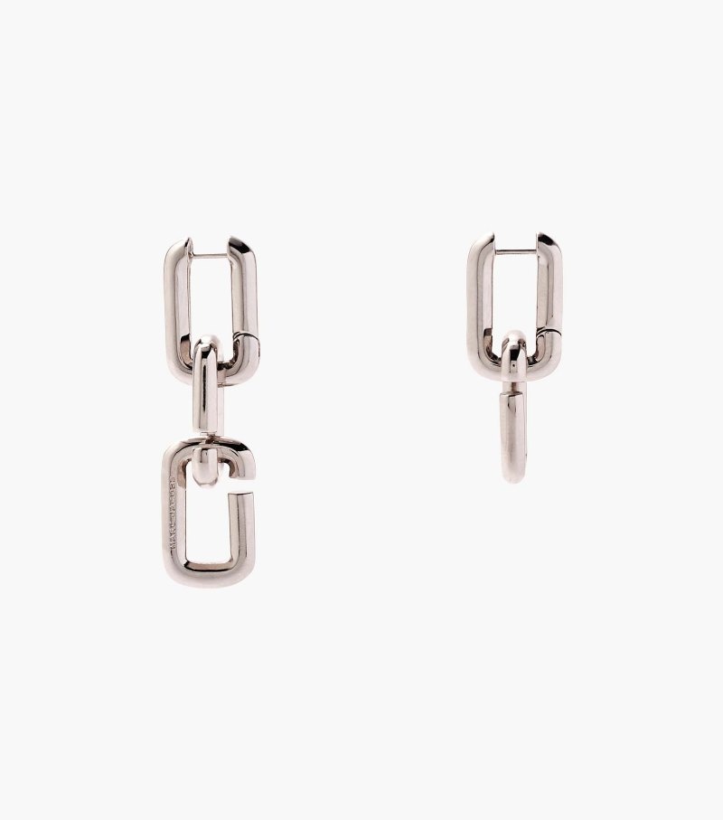 Marc Jacobs The J Marc Chain Link Earrings Women Earrings Silver USA | BQ0-4800