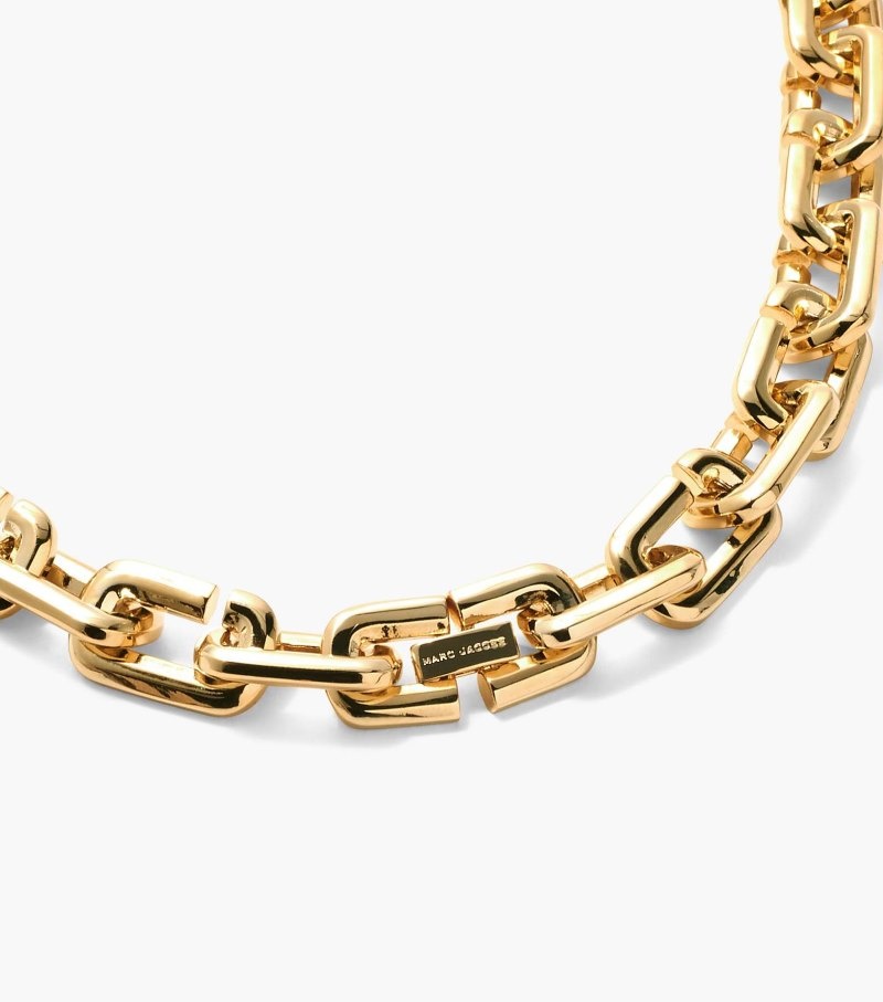 Marc Jacobs The J Marc Chain Link Necklace Women Necklace Gold USA | WC6-6538