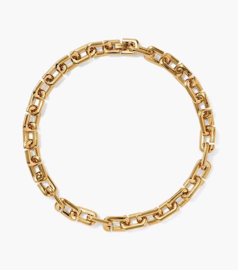 Marc Jacobs The J Marc Chain Link Necklace Women Necklace Gold USA | WC6-6538