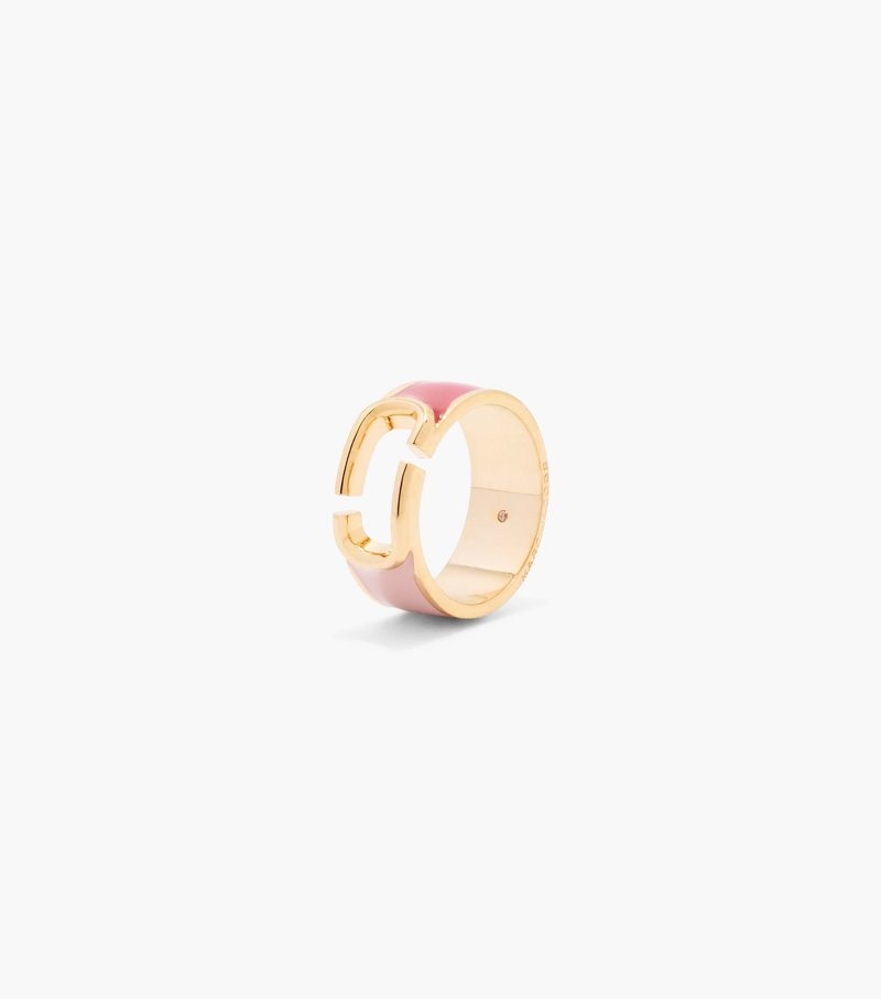 Marc Jacobs The J Marc Colorblock Ring Women Ring Red Multicolor / Gold USA | MW7-1610