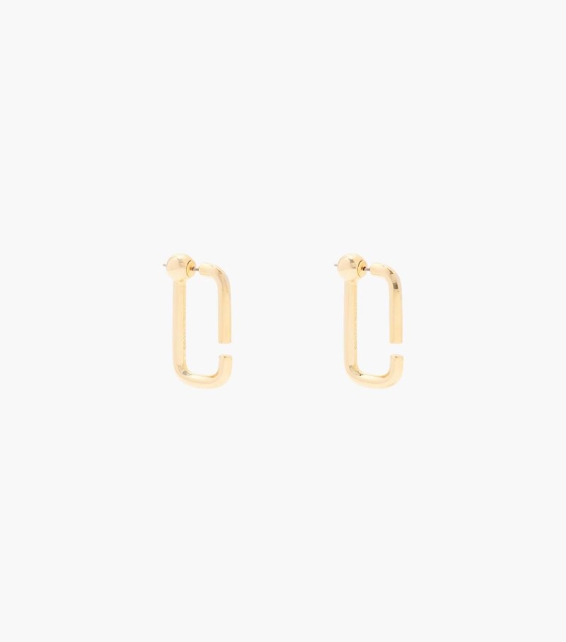 Marc Jacobs The J Marc Hoops Women Earrings Gold USA | NK0-5122