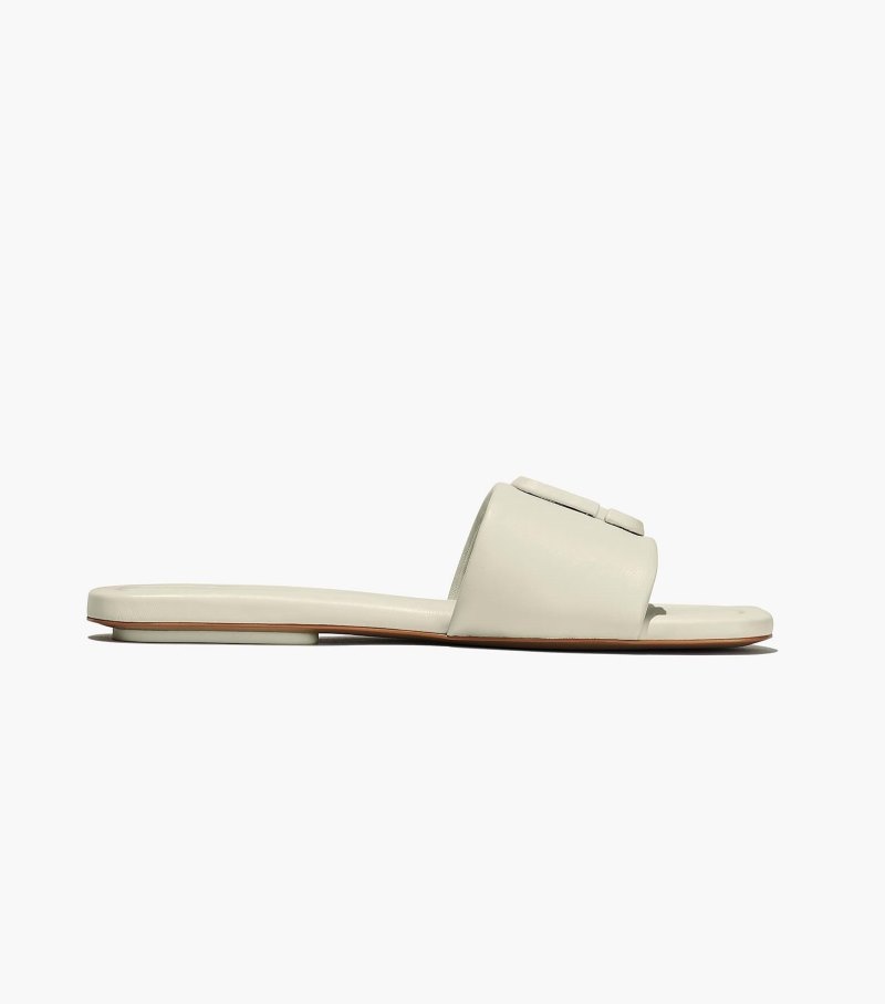 Marc Jacobs The J Marc Leather Sandal Women Sandals White USA | ZS5-1542